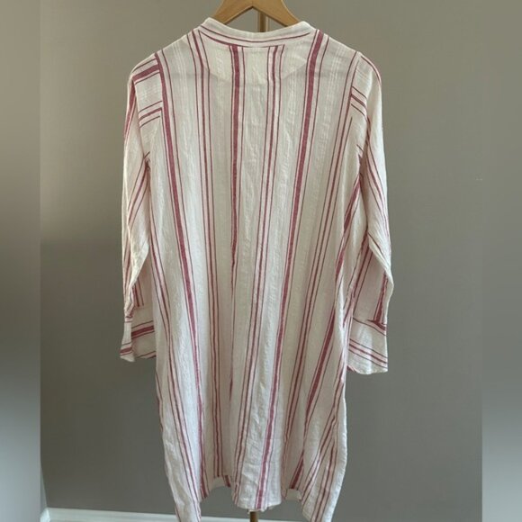 Hackwith Design House (HDH) Hal Button-Down Shirt Dress / Tunic – Striped – XS/S - Picture 3 of 5